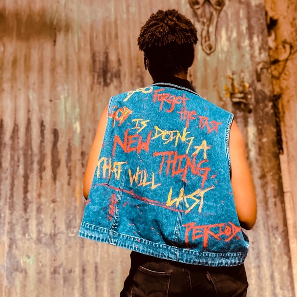 Custom Faith 'God is doing a New Thing' Vintage Vest-20W - Picture 4 of 7